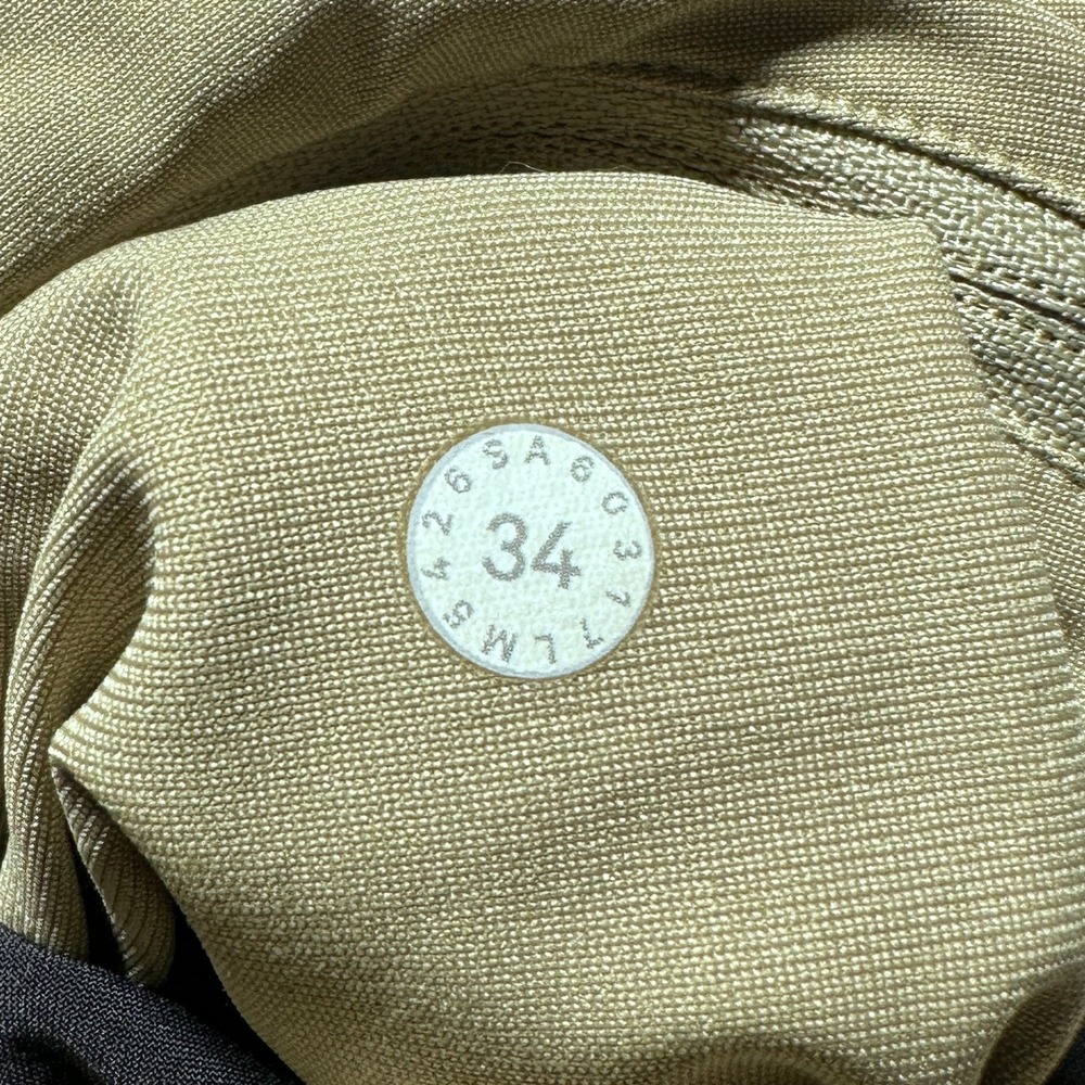 Lululemon ABC Classic Pant Mens 34x34 Warpstreme Khaki Sand Straight Leg Stretch - Picture 10 of 16